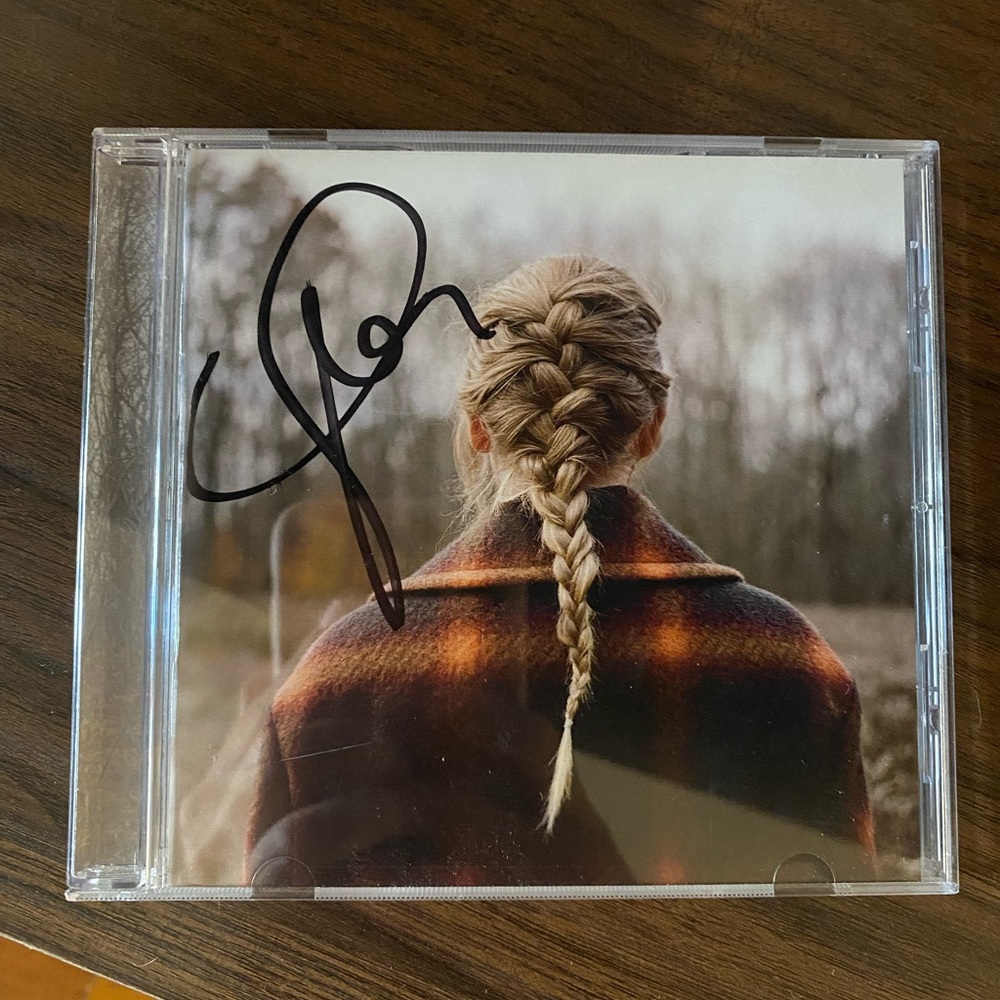 Taylor Swift signed evermore CD